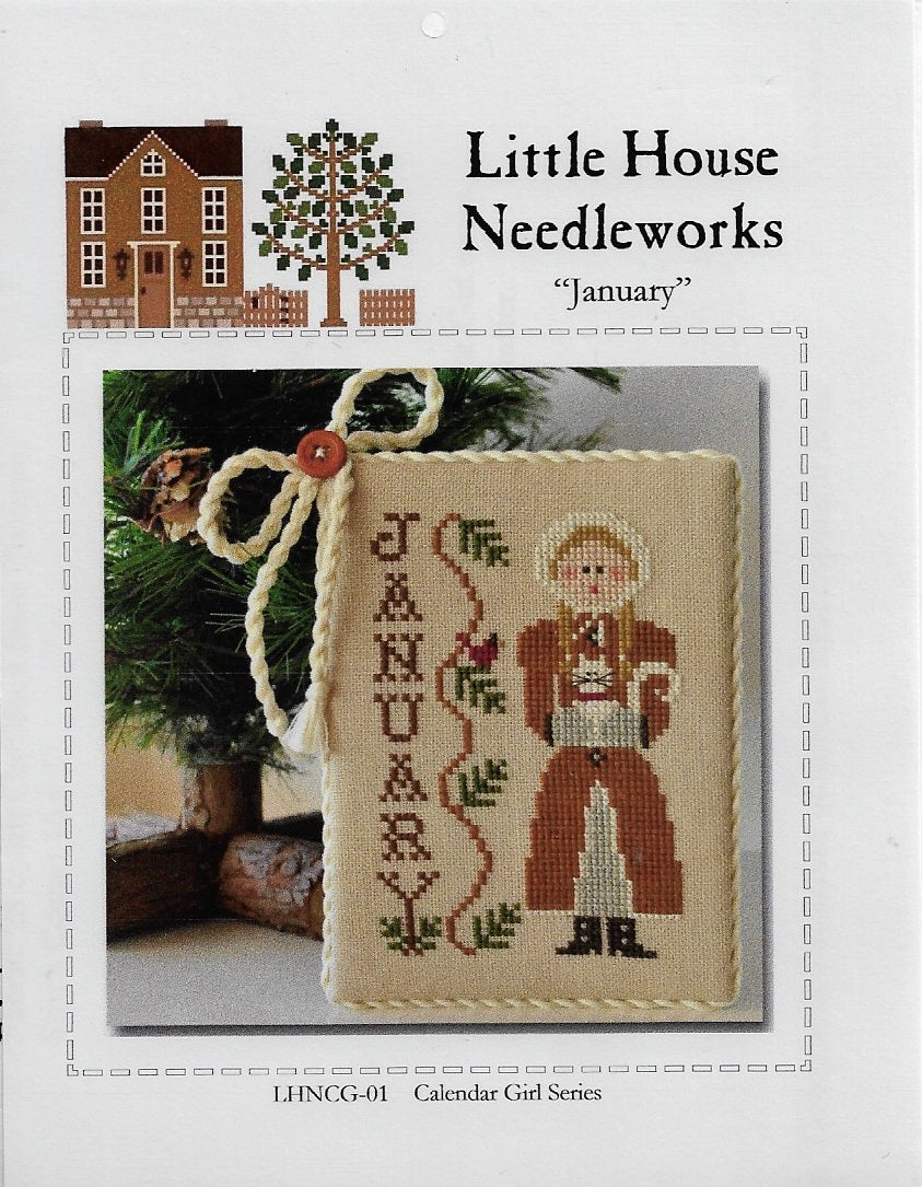 Little House Needleworks January cross stitch pattern