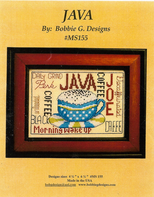 Bobbie G. Java cross stitch pattern