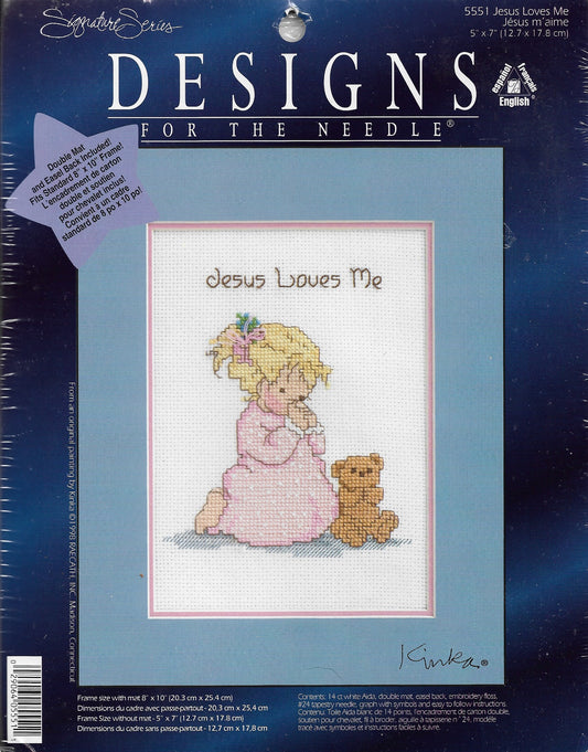 Designs For The Needle Jesus Loves Me 5551 cross stitch kit
