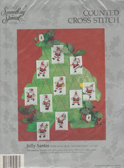 Candamar Somthing Special Jolly Santas christmas ornaments cross stitch kit