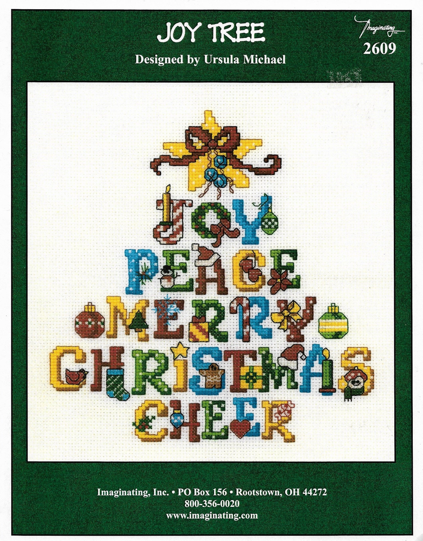 Imaginating Joy Tree 2609 Christmas cross stitch pattern