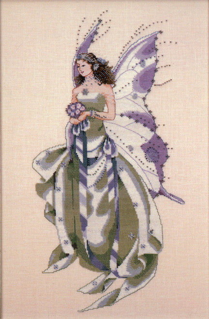 Mirabilia July's Amethyst Fairy MD59 victorian cross stitch