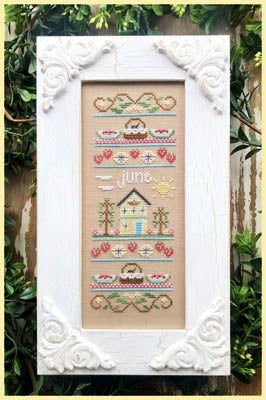 Country Cottage Needleworks  Sampler of the Month June cross stitch pattern