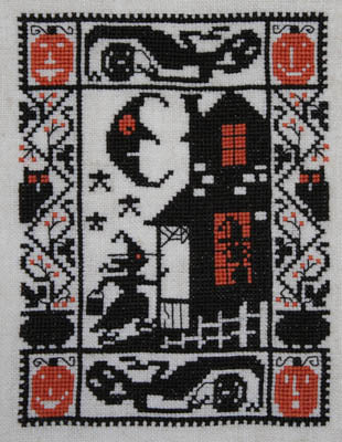 Prairie Schooler Knock Knock halloween cross stitch pattern