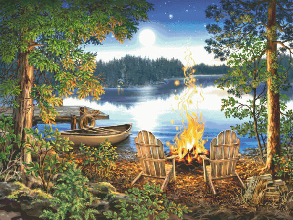 Heaven and Eart Designs Lakeside cross stitch pattern