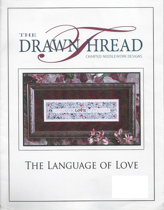 Drawn Thread Language of Love cross stitch pattern