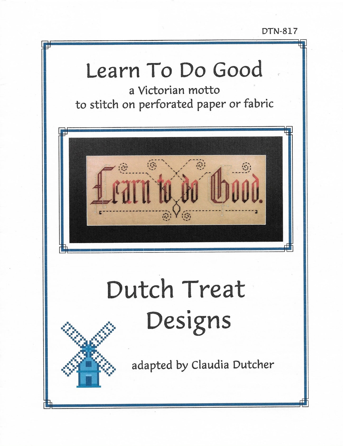Dutch Treat Designs Learn to do good cross stitch pattern