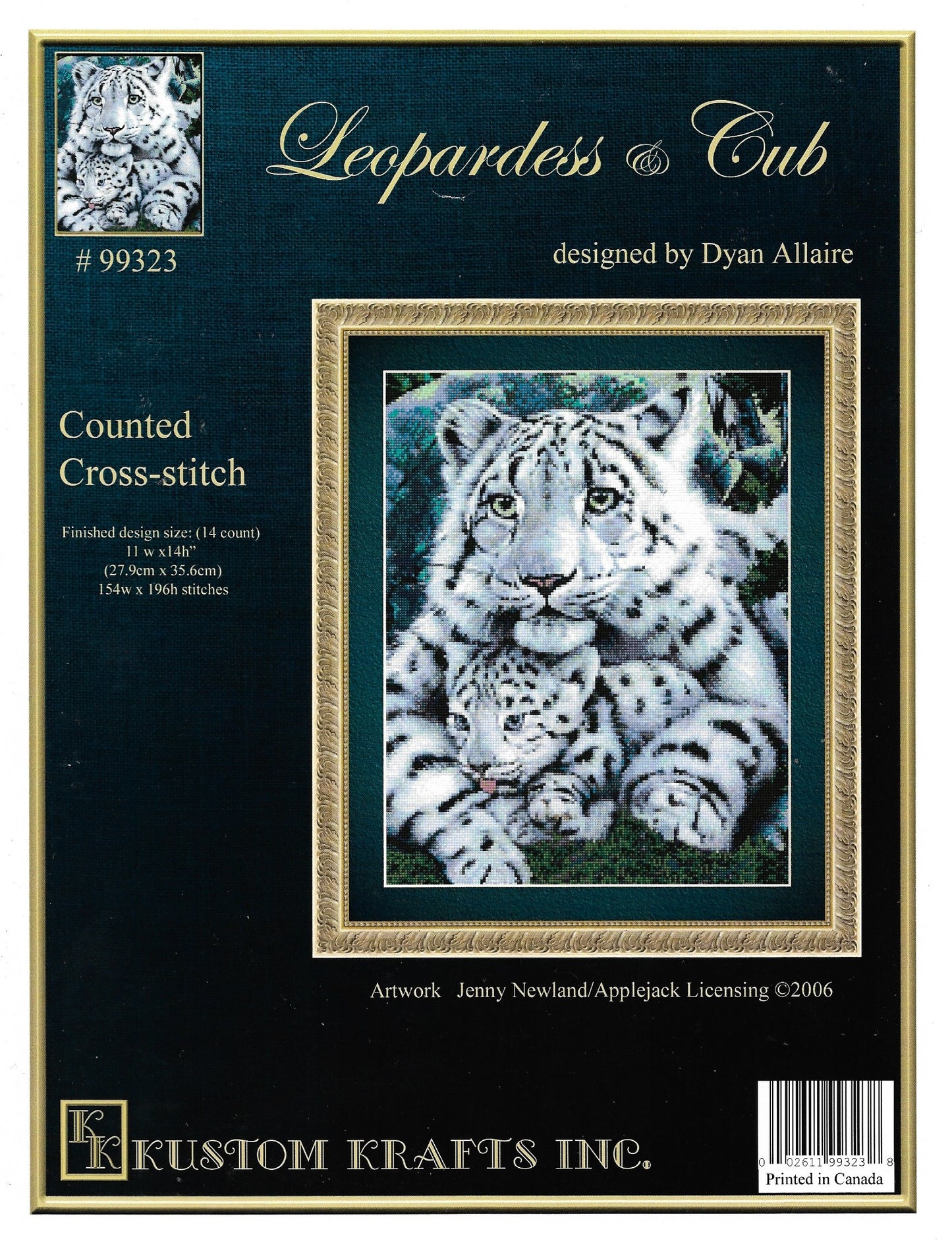 Kustom Krafts Leopardess & Cub 99323 cross stitch pattern