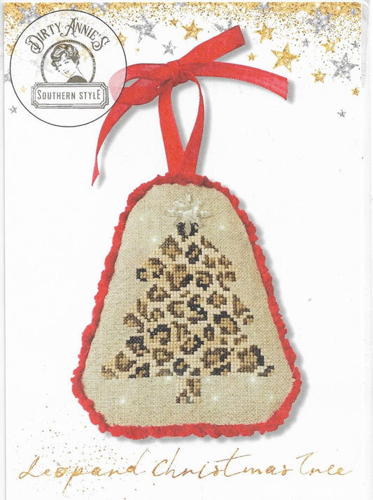 Dirty Annie's Leopard Christmas Tree cross stitch ornament pattern