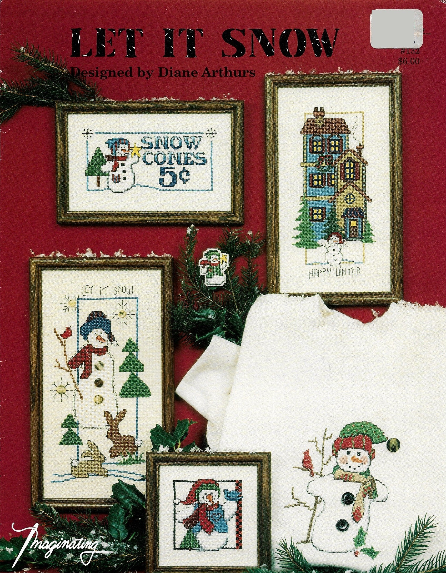 Imaginating Let It Snow snowman cross stitch patterns