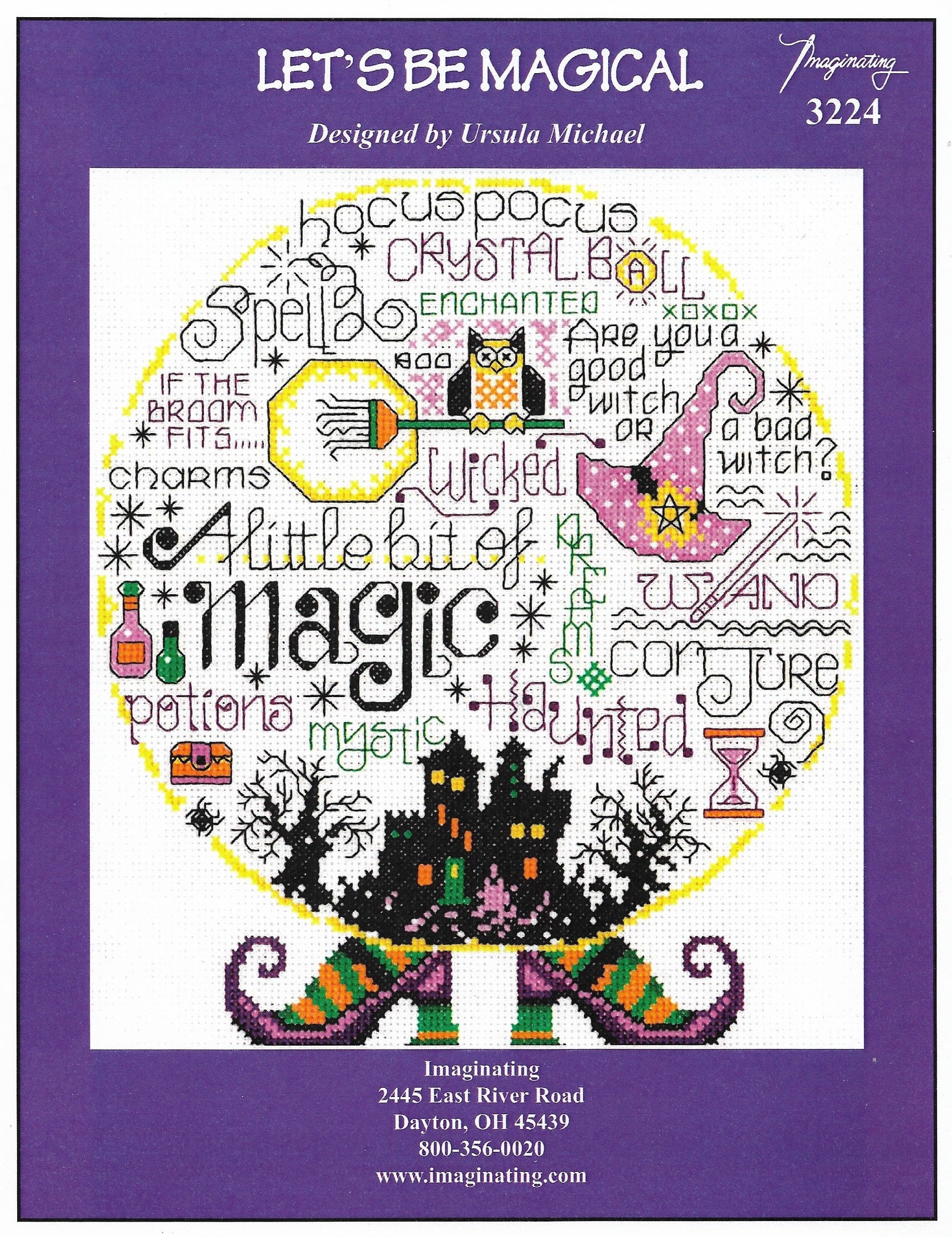 Imaginating Let's Be Magical 3224 Halloween cross stitch pattern
