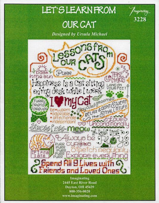 Imaginating Let's Learn From Our Cat 3228 cross stitch pattern