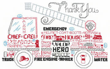 Imaginating Let's Appreciate Firemen 2968 cross stitch pattern