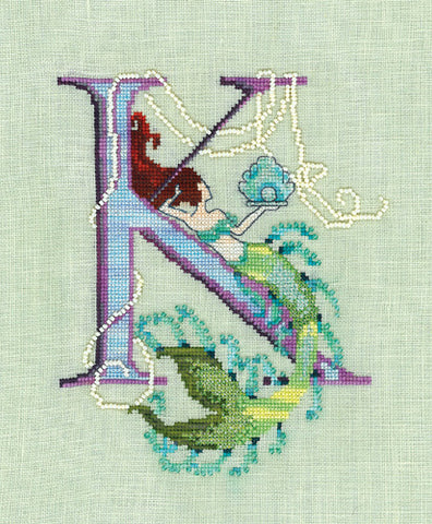Mirabilia Letters from Mermaids K crosss stitch pattern