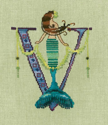 Mirabilia Letters from Mermaids V crosss stitch pattern