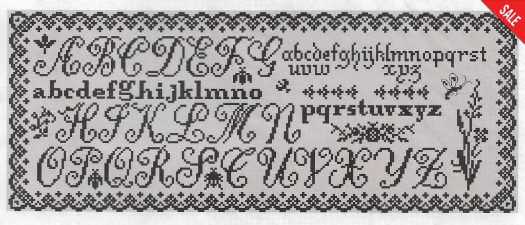 Encore Designs Letters and Lace Sampler cross stitch pattern