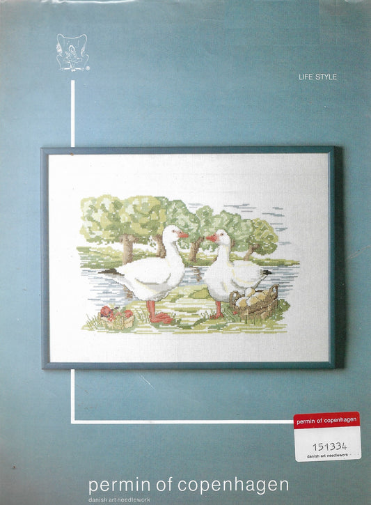 Permin of Copenhagen Life Style Geese cross stitch pattern