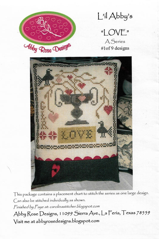 Abby Rose L'il Abby's Love cross stitch pattern