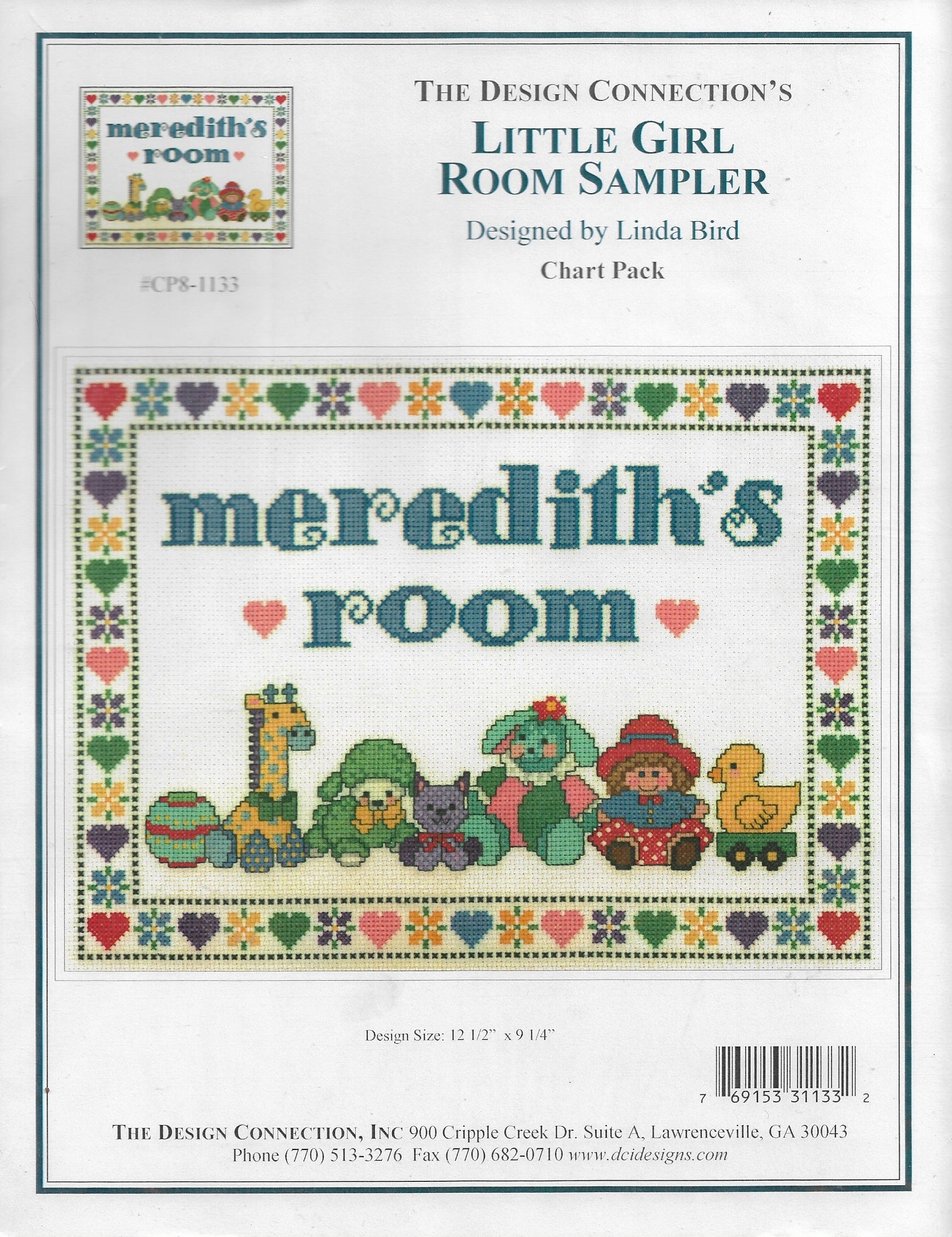 Design Connection's Little Girl Room Sampler cross stitch pattern