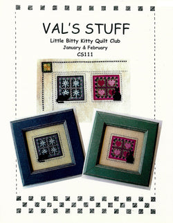 Val's Stuff Little Bitty Kitty Quilt Club  January & February CS111 cross stitch pattern