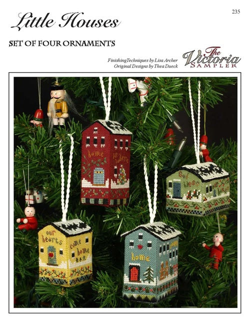 Victoria Sampler Little House Ornaments F03 christmas cross stitch pattern