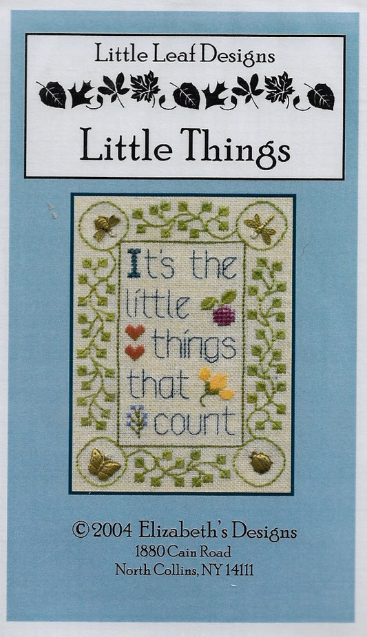 Elizabeth's Designs Little Things cross stitch pattern