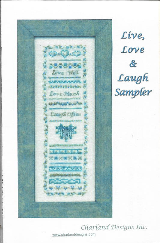 Charland Designs Live, Love & Laugh Sampler cross stitch pattern