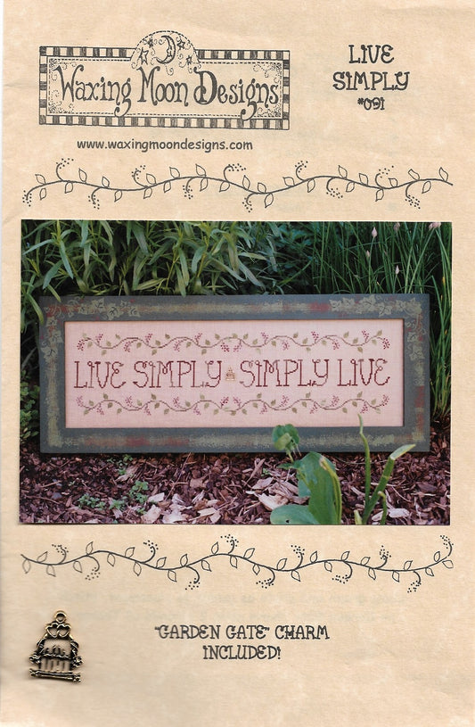 Waxing Moon live Simply cross stitch pattern