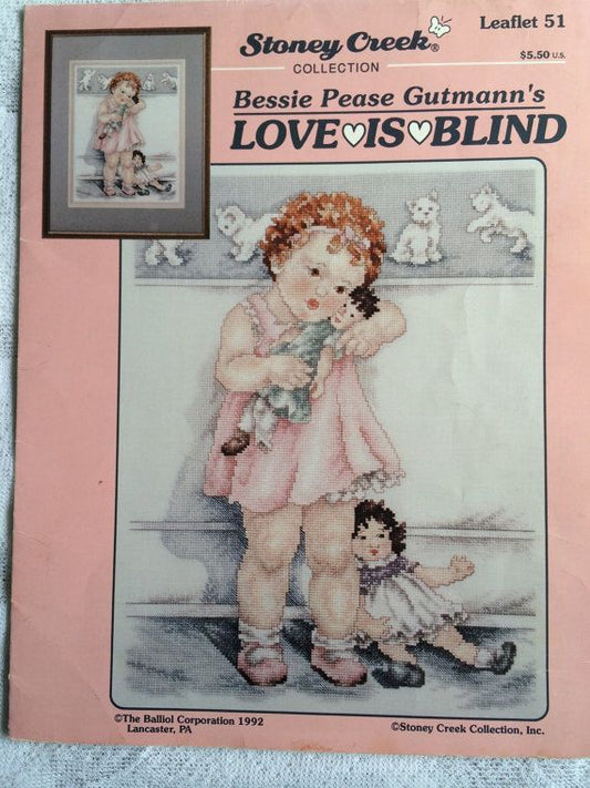 Stoney Creel Love is Blind LFT51 Bessie Gutmann cross stitch pattern