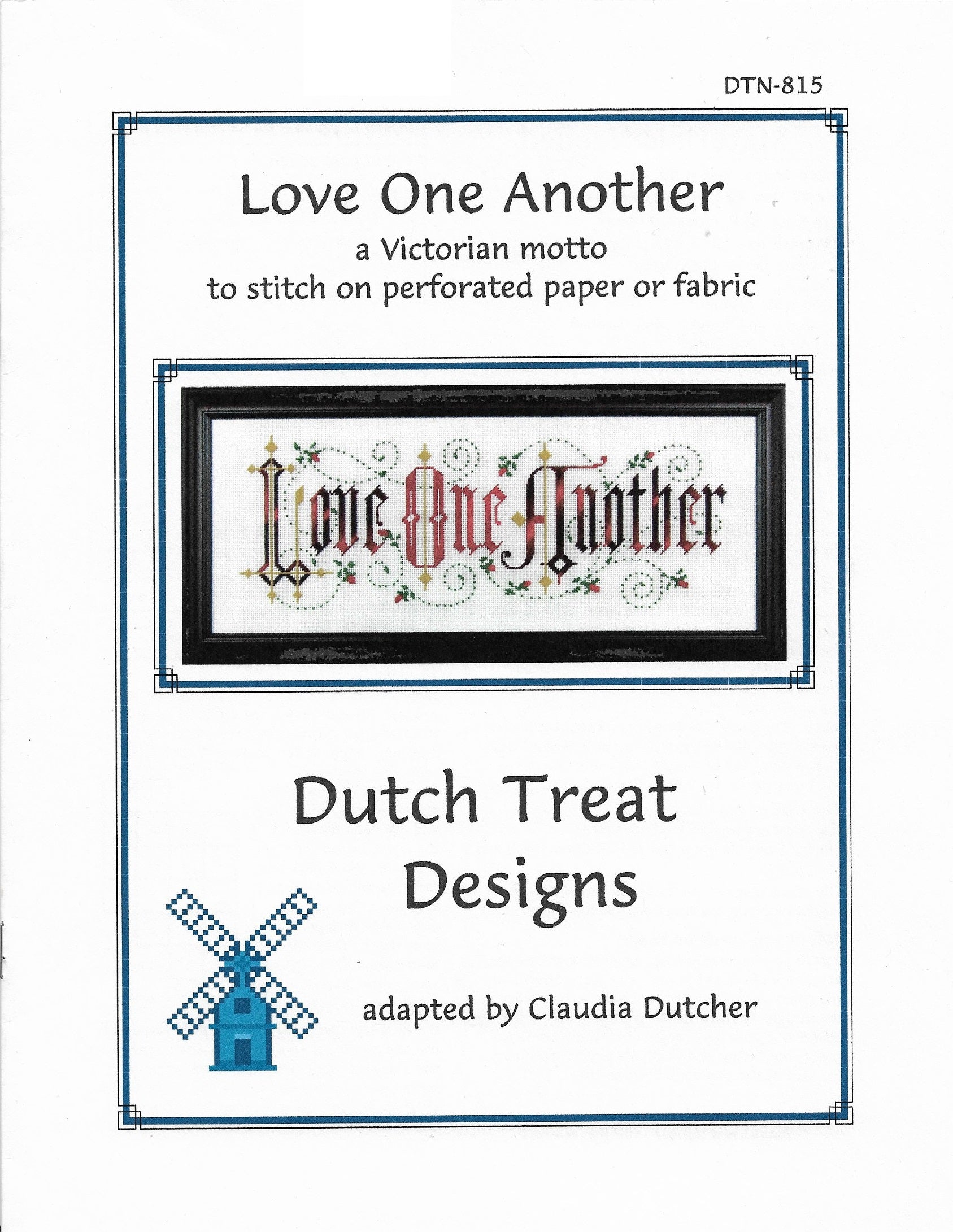 Dutch Treat Designs Love One Another cross stitch pattern