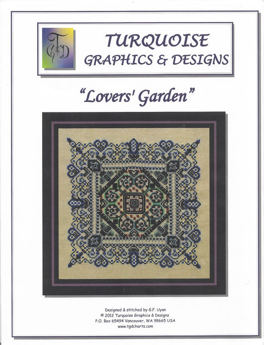 Turquoise Graphics & Design Lover's Garden cross stitch pattern