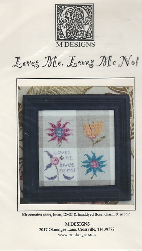 M Designs Loves Me, Loves Me Not cross stitch kit