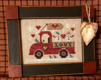 Homespun Elegance Love Truck winter cross stitch pattern
