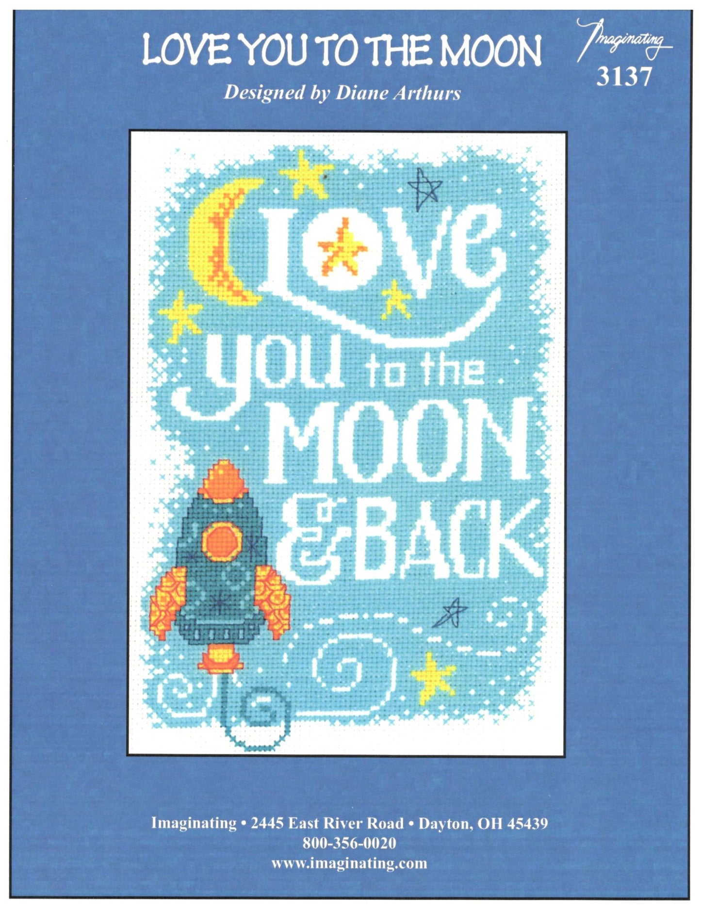 Imaginating Love you to the moon 3137 cross stitch pattern