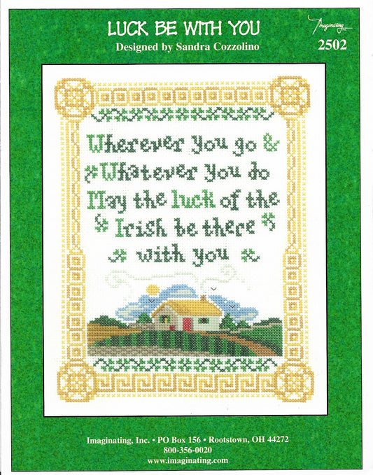 Imaginating Luck be with you irish blessing 2502 cross stitch pattern