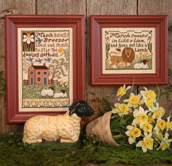 Prairie Schooler March Daffodils PS146 cross stitch pattern