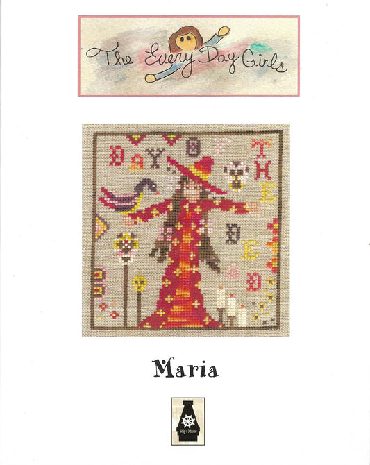 Ship's Manor Maria day of the dead cross stitch pattern