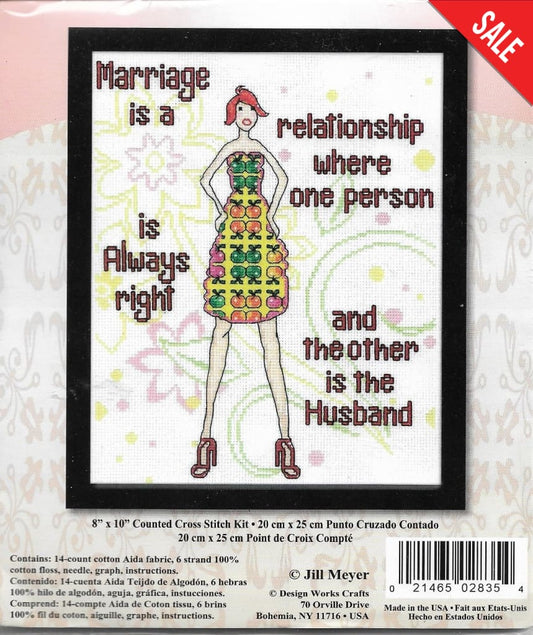 Design Works Marriage Is... cross stitch Kit