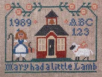 Prairie Schooler Mary Had a Little Lamb cross stitch pattern