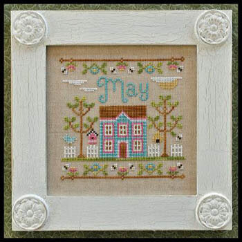 Country Cottage Needleworks May Cottage of the Month cross stitch p[attern