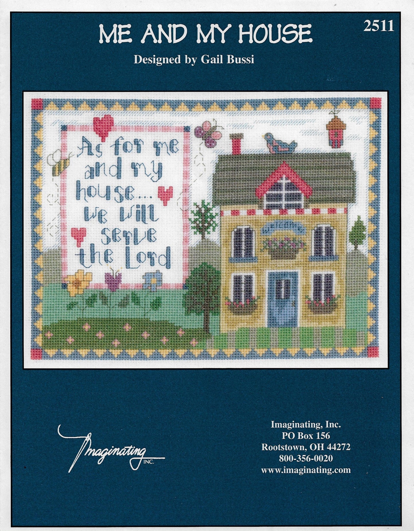 Imaginating Me and My House religious cross stitch pattern
