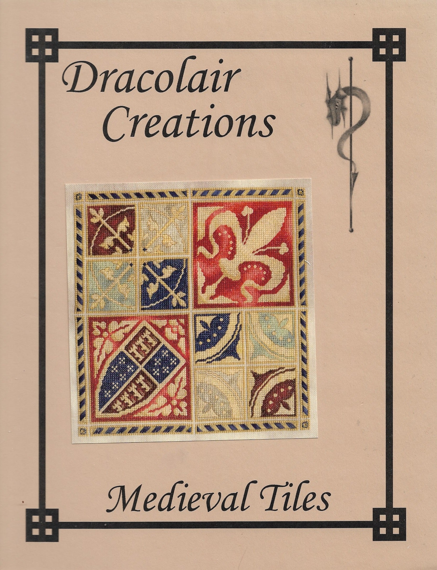 Dracolair Creations Medieval Tiles cross stitch pattern