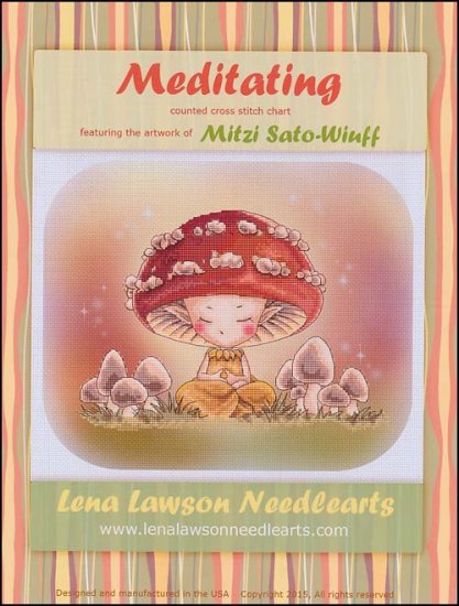 Lena Lawson Meditating cross stitch pattern