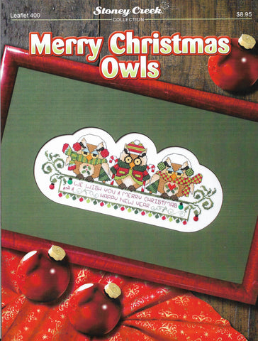 Stoney Creek Merry Christmas Owls LFT400 cross stitch pattern