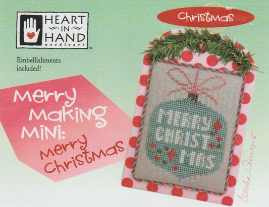 Heart In hand Merry Making Mini - Merry Christmas cross stitch pattern