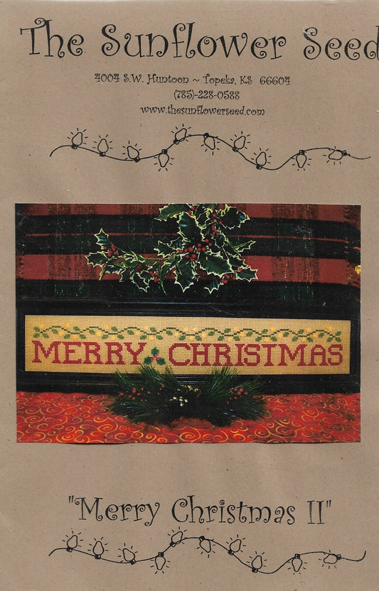 Sunflower Seed Merry Christmas II cross stitch pattern