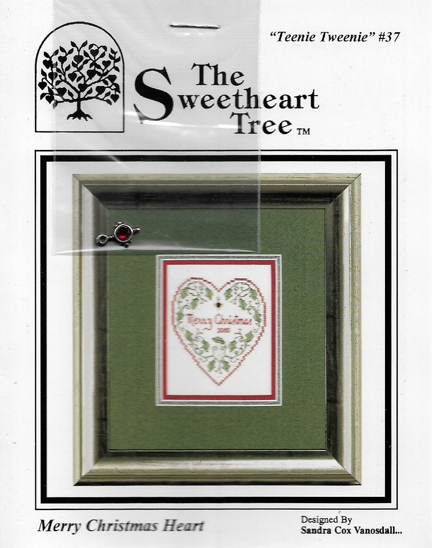Sweetheart Tree Merry Christmas Heart Teenie Tweenie 37 cross stitch pattern