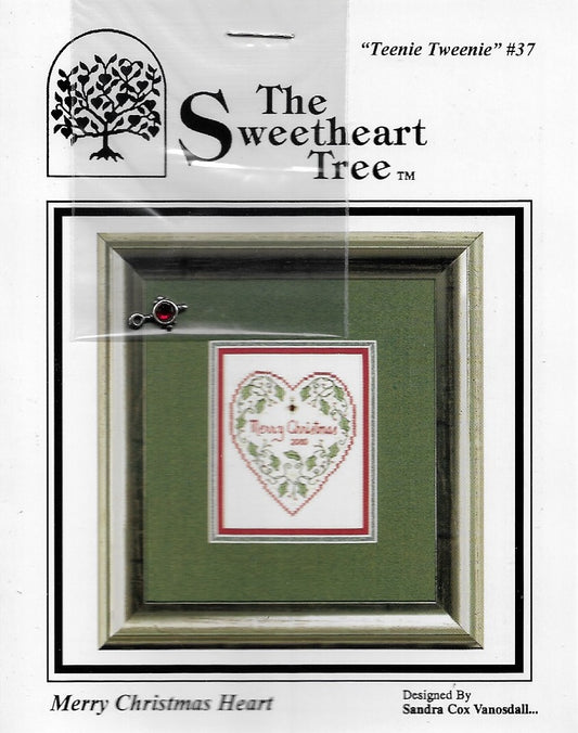 Sweetheart Tree Merry Christmas Heart Teenie Tweenie 37 cross stitch pattern