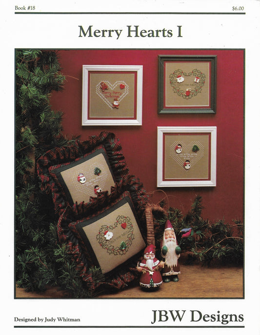JBW Designs Merry Hearts I 18 christmas cross stitch pattern