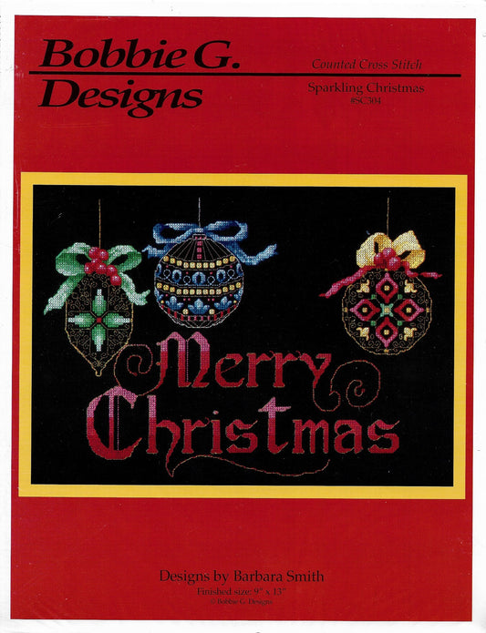 Bobbie G. Merry Christmas cross stitch pattern